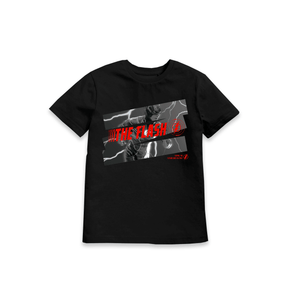 Black Printed Kids T-Shirt Front