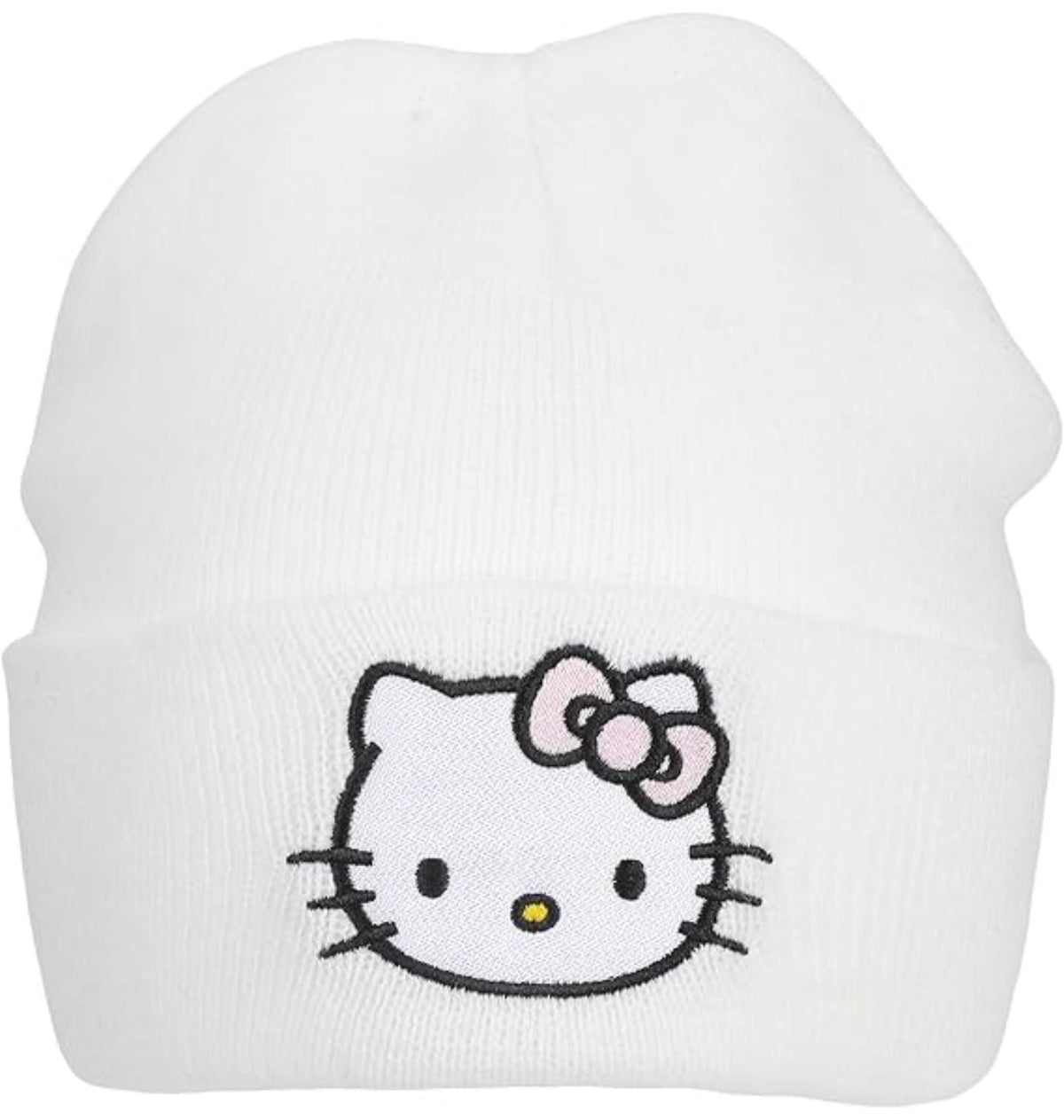 White Beanie Front