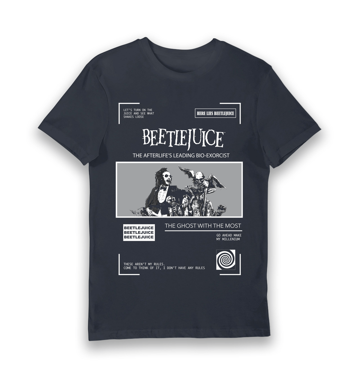 Navy Printed T-shirt Front
