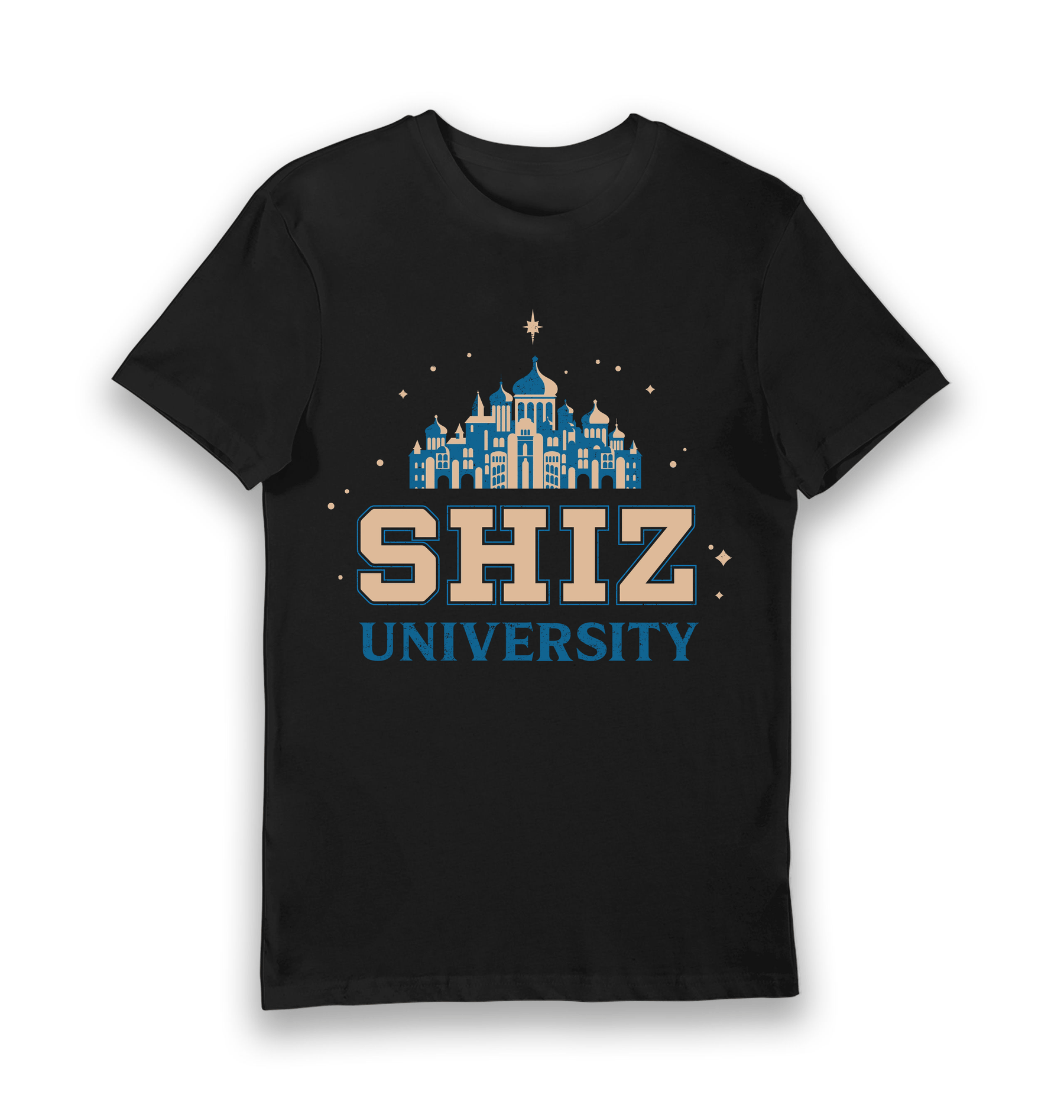 Black Printed T-shirt Front