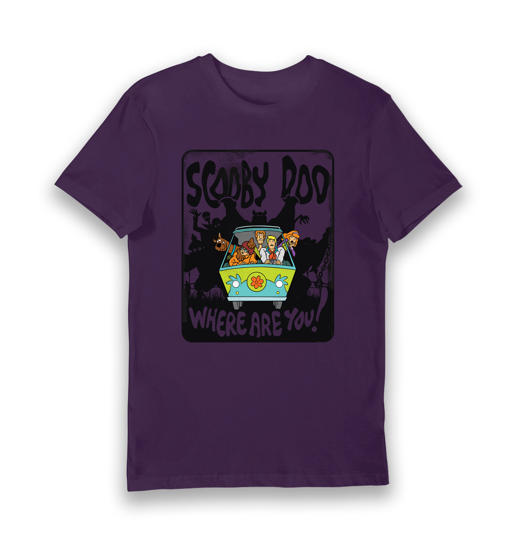 Purple Printed T-shirt Front