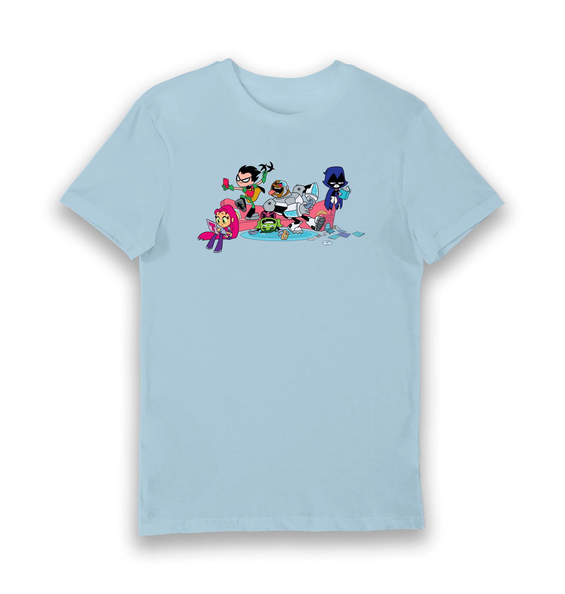 Light Blue Printed T-shirt Front