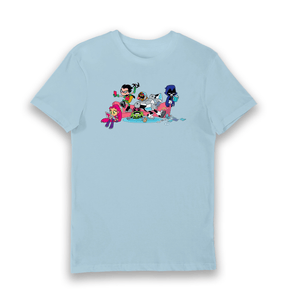 Light Blue Printed T-shirt Front