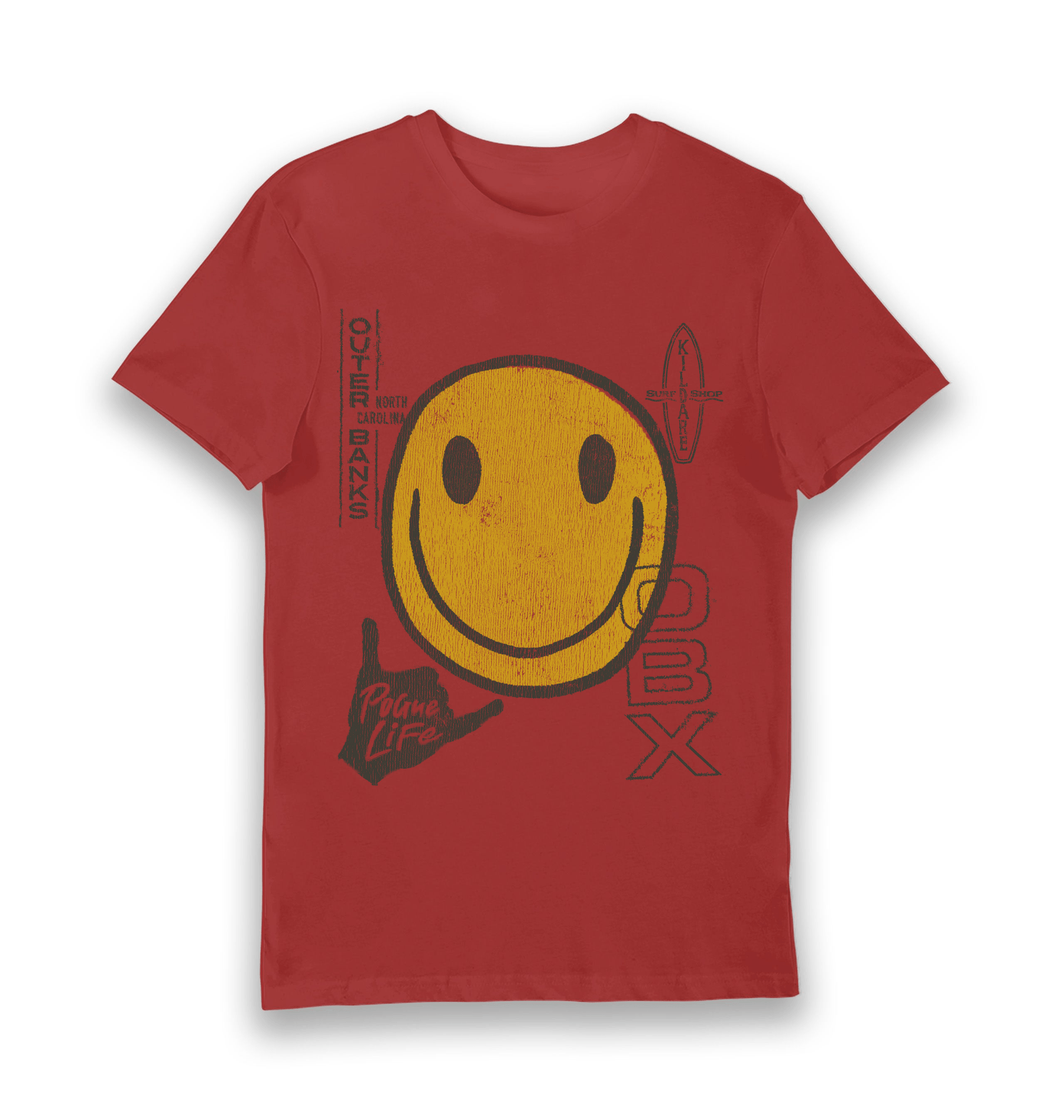 Red Printed T-shirt Front
