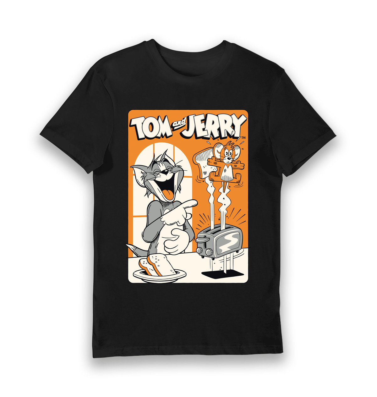 Black Printed T-shirt Front