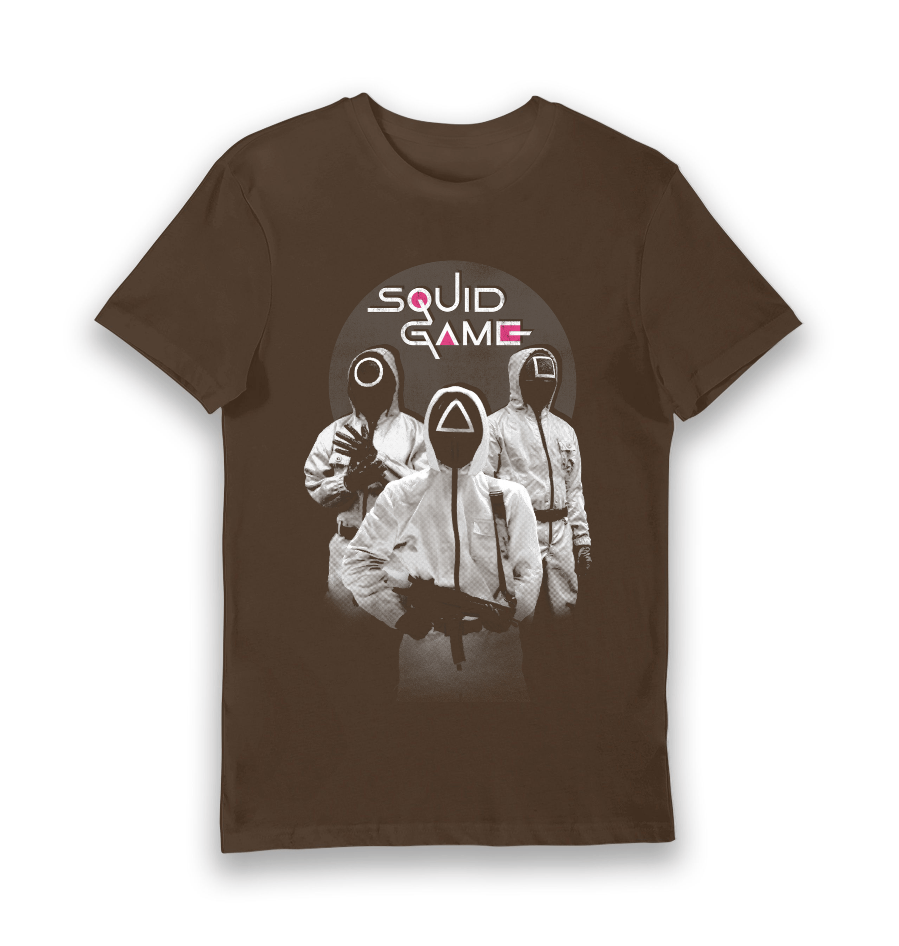 Brown Printed T-shirt Front