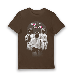 Brown Printed T-shirt Front
