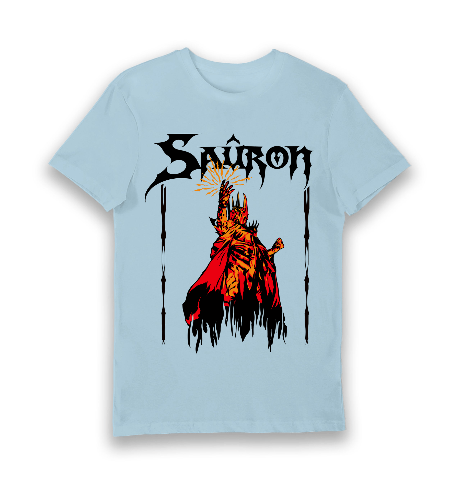 Light Blue Printed T-shirt Front
