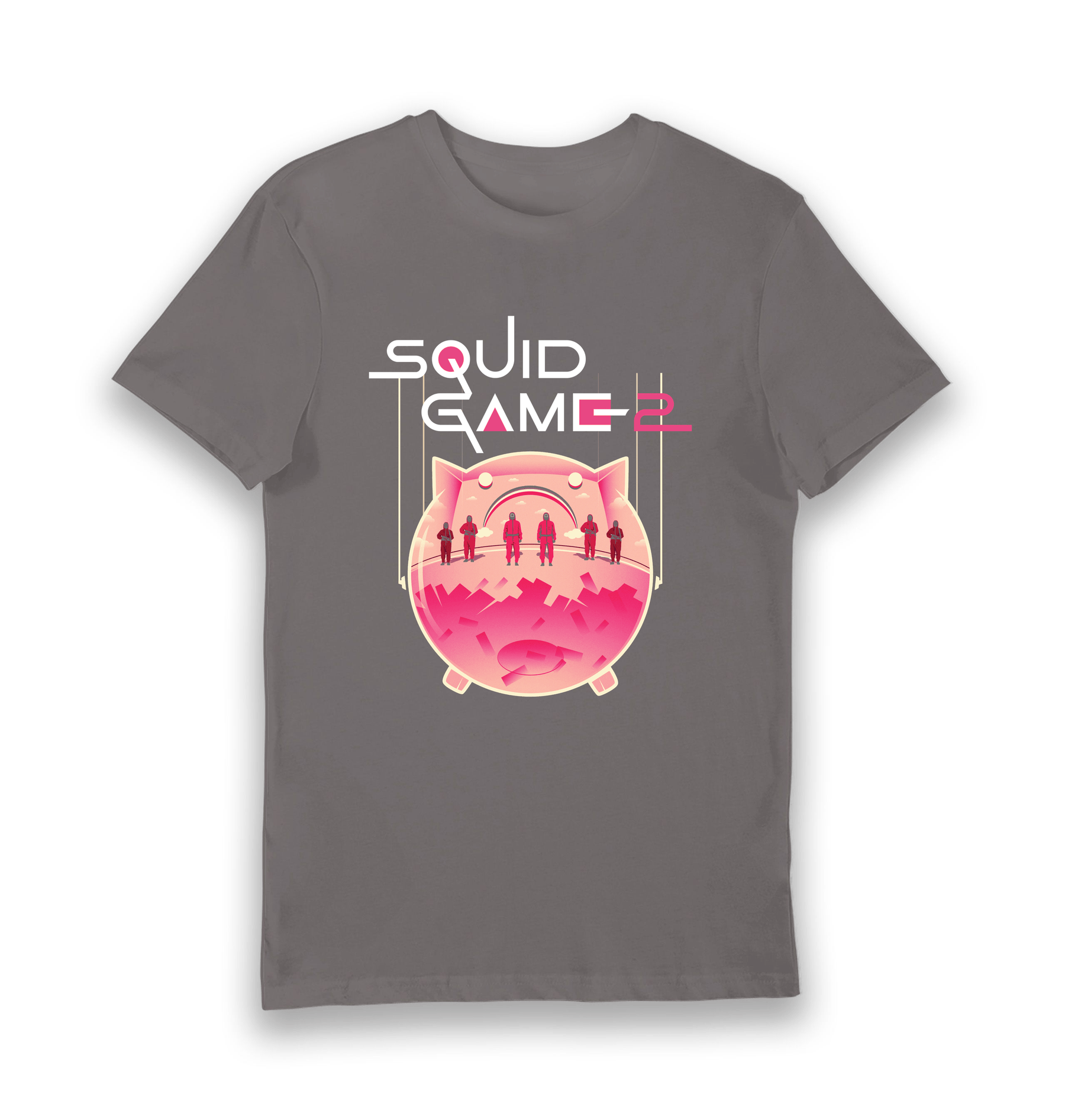 Charcoal Printed T-shirt Front