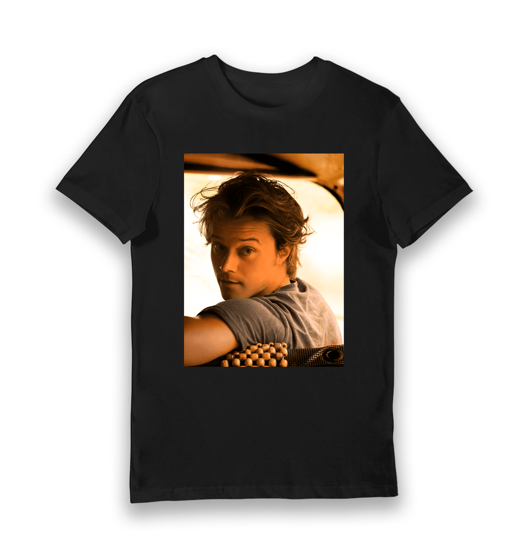 Black Printed T-shirt Front