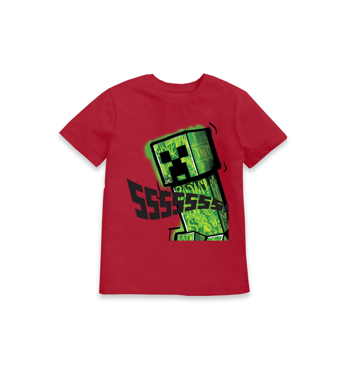 Red Printed Kids T-Shirt Front