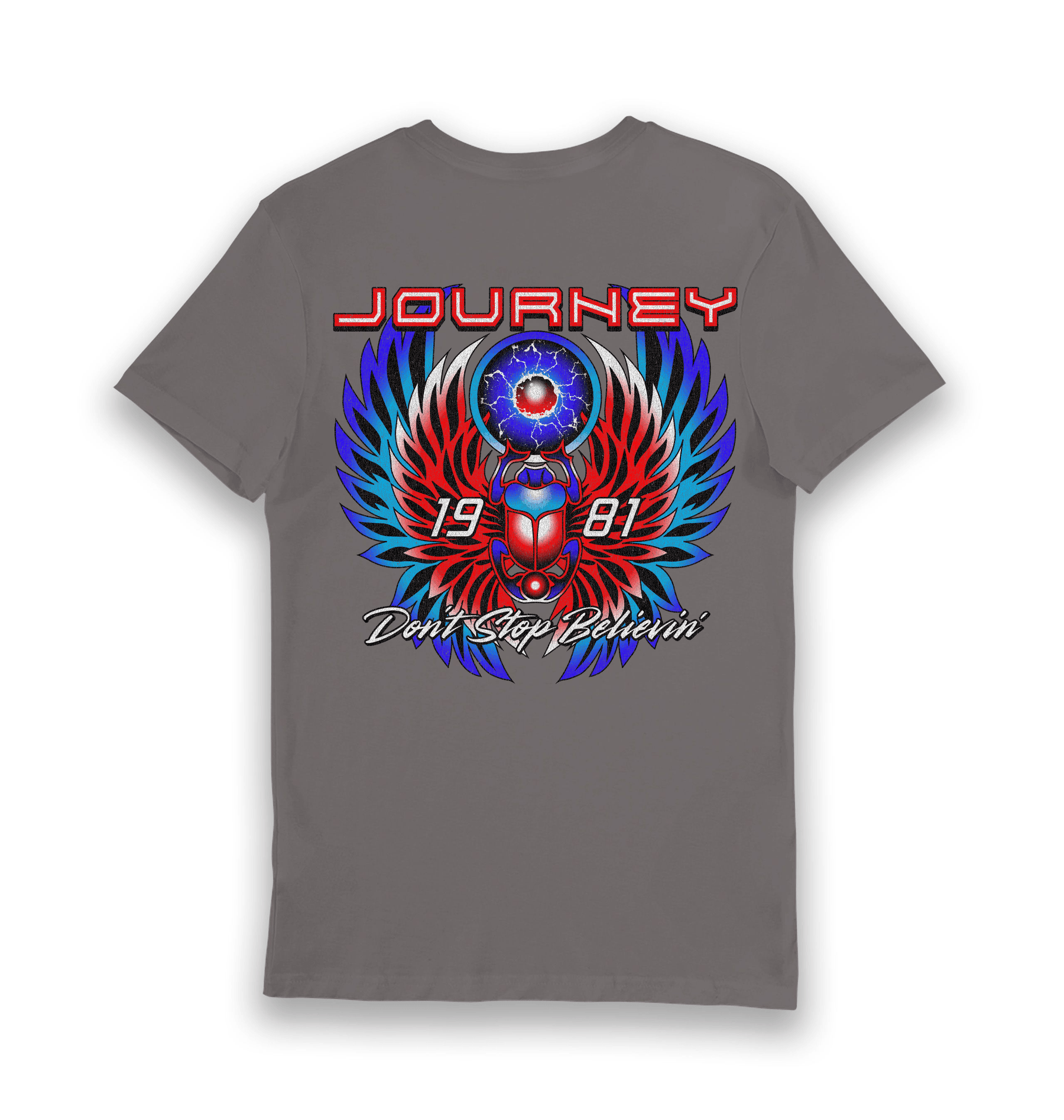 Charcoal Printed T-shirt Back