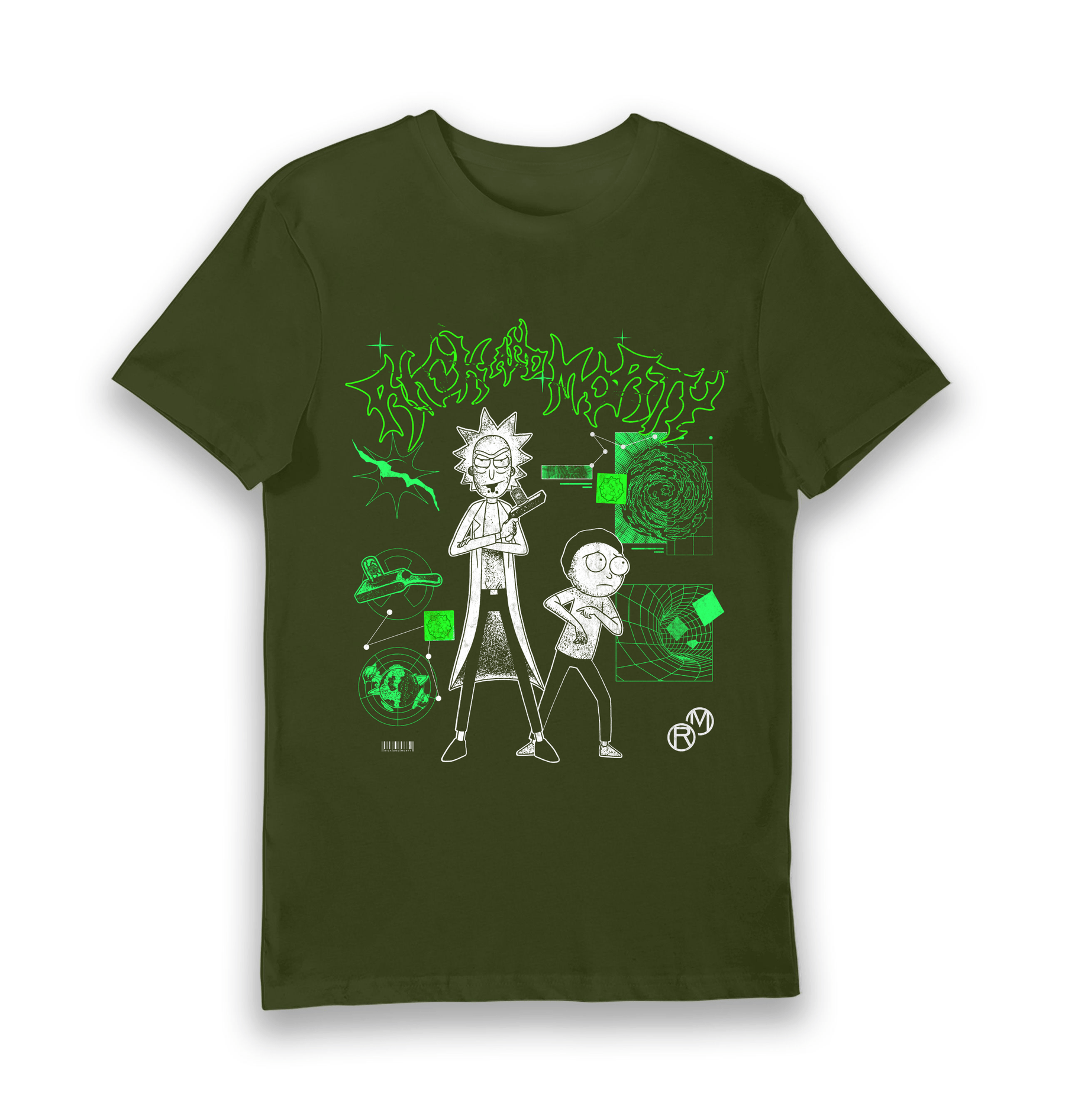 Forest Green Printed T-shirt Front