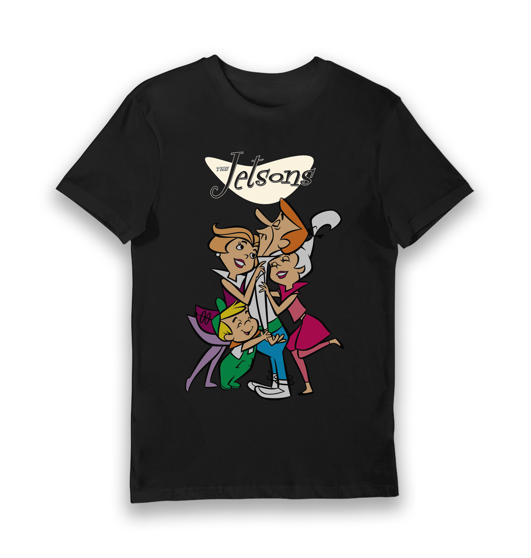 Black Printed T-shirt Front