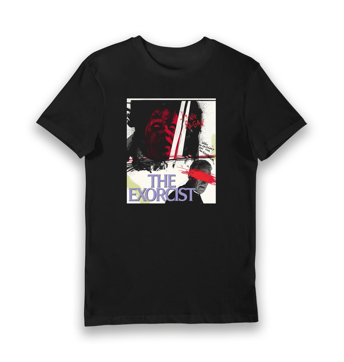 Black Printed T-shirt Front