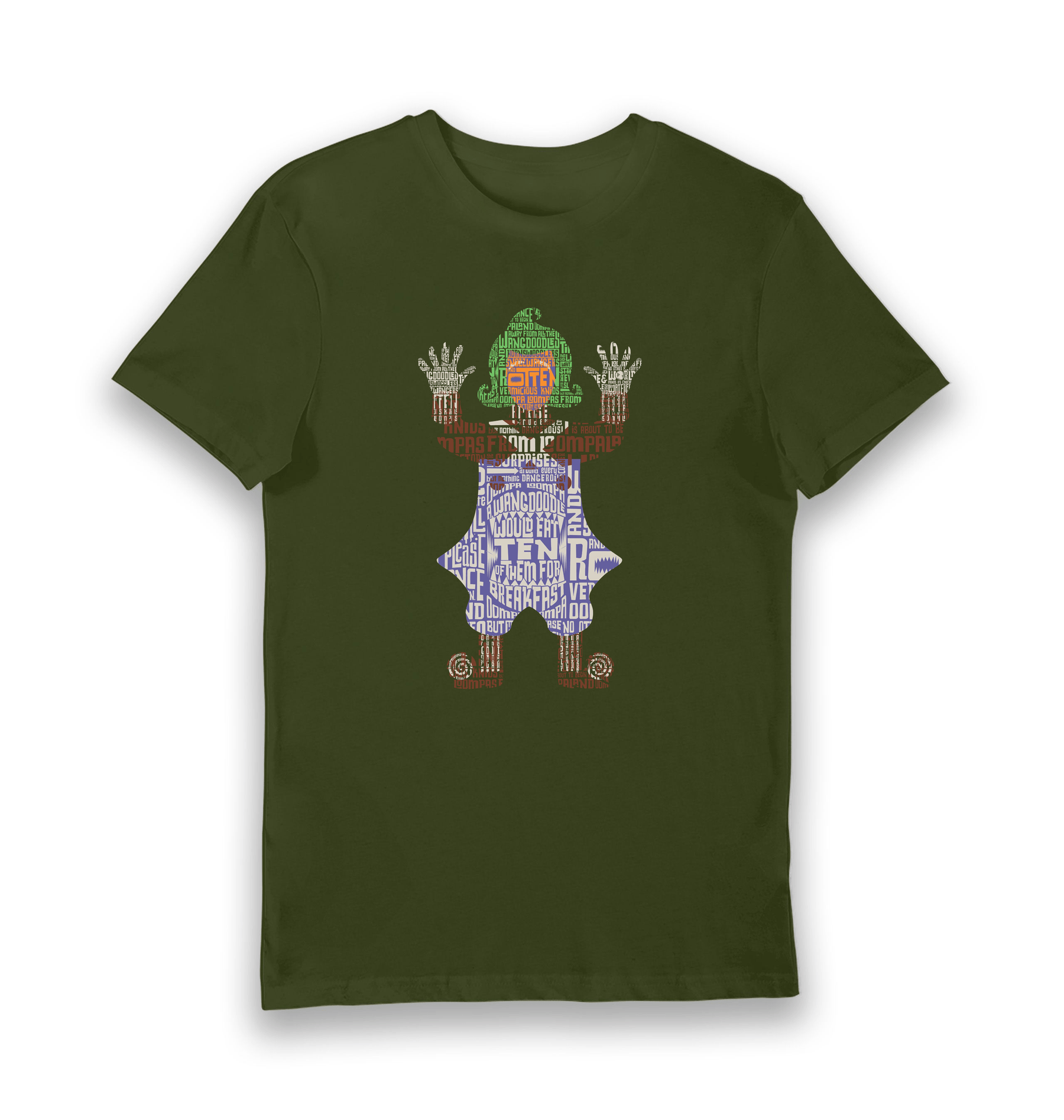 Forest Green Printed T-shirt Front