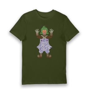 Forest Green Printed T-shirt Front