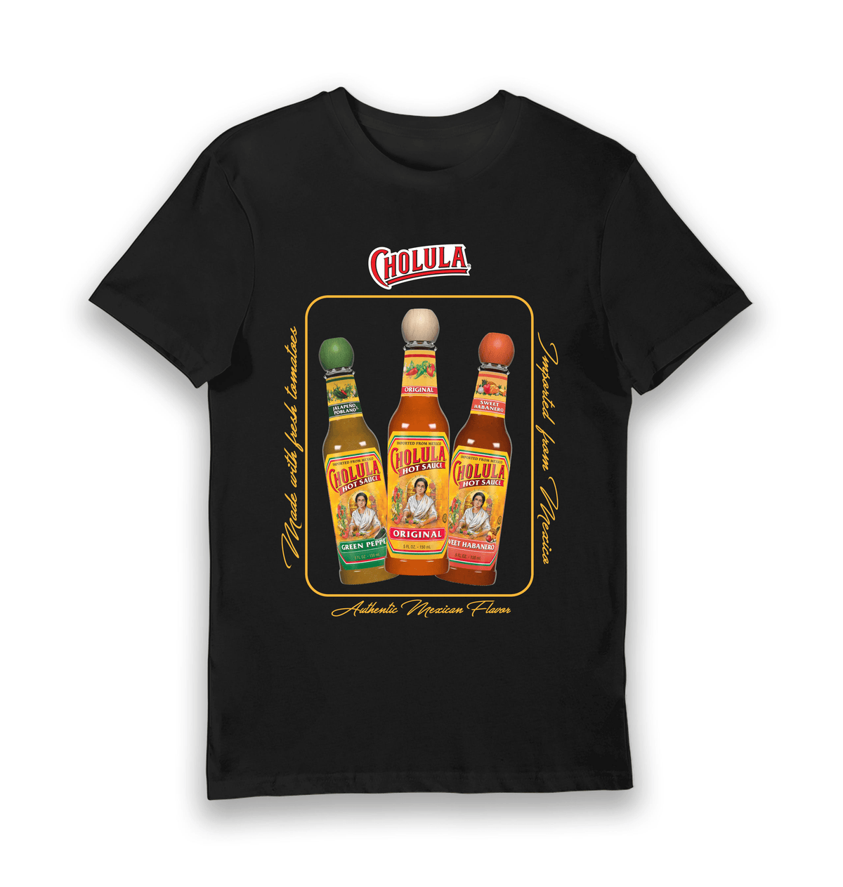 Black Printed T-shirt Front