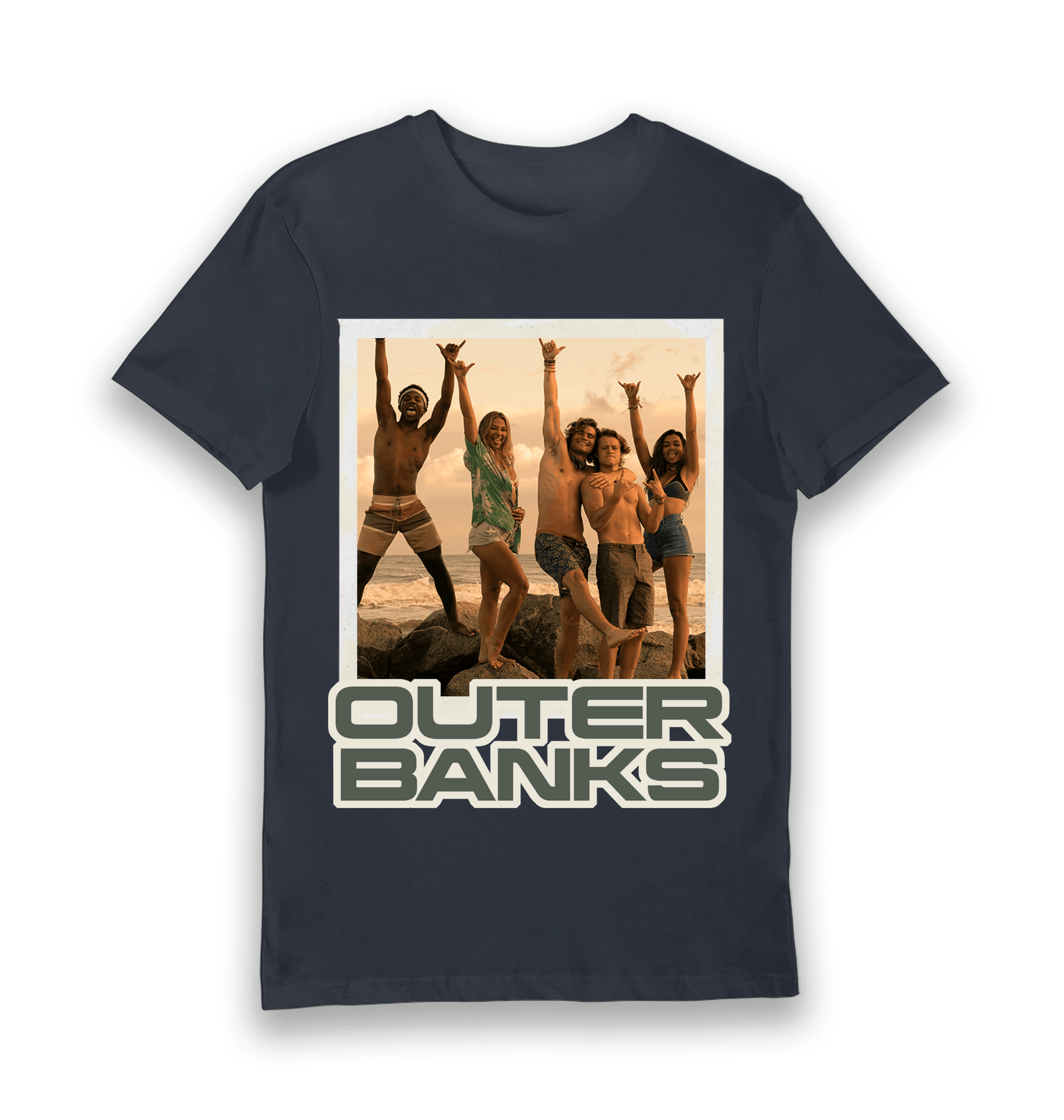 Navy Printed T-shirt Front