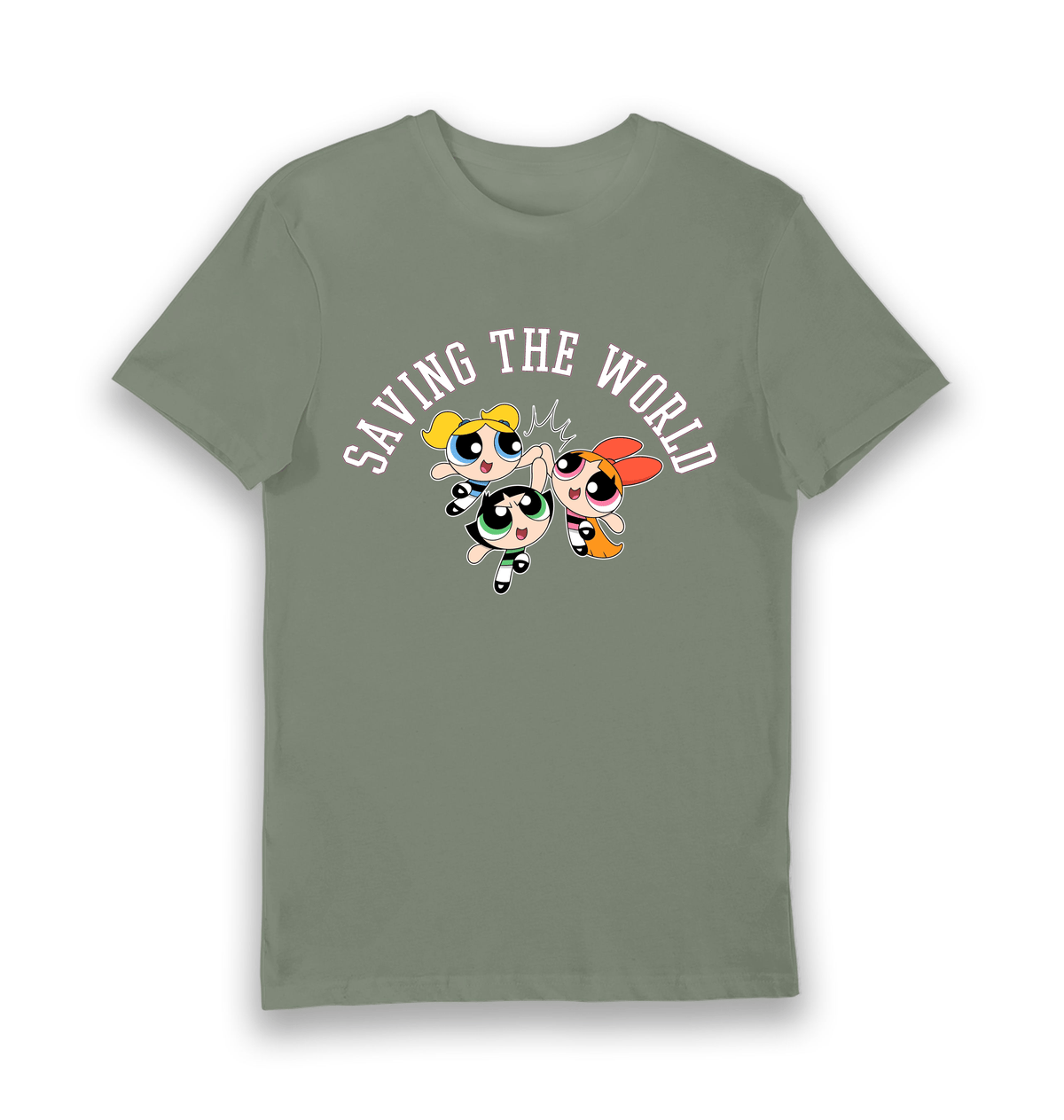 Khaki Printed T-shirt Front