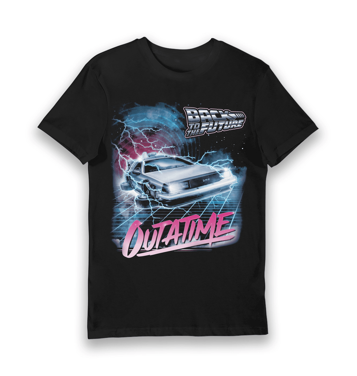 Black Printed T-shirt Front