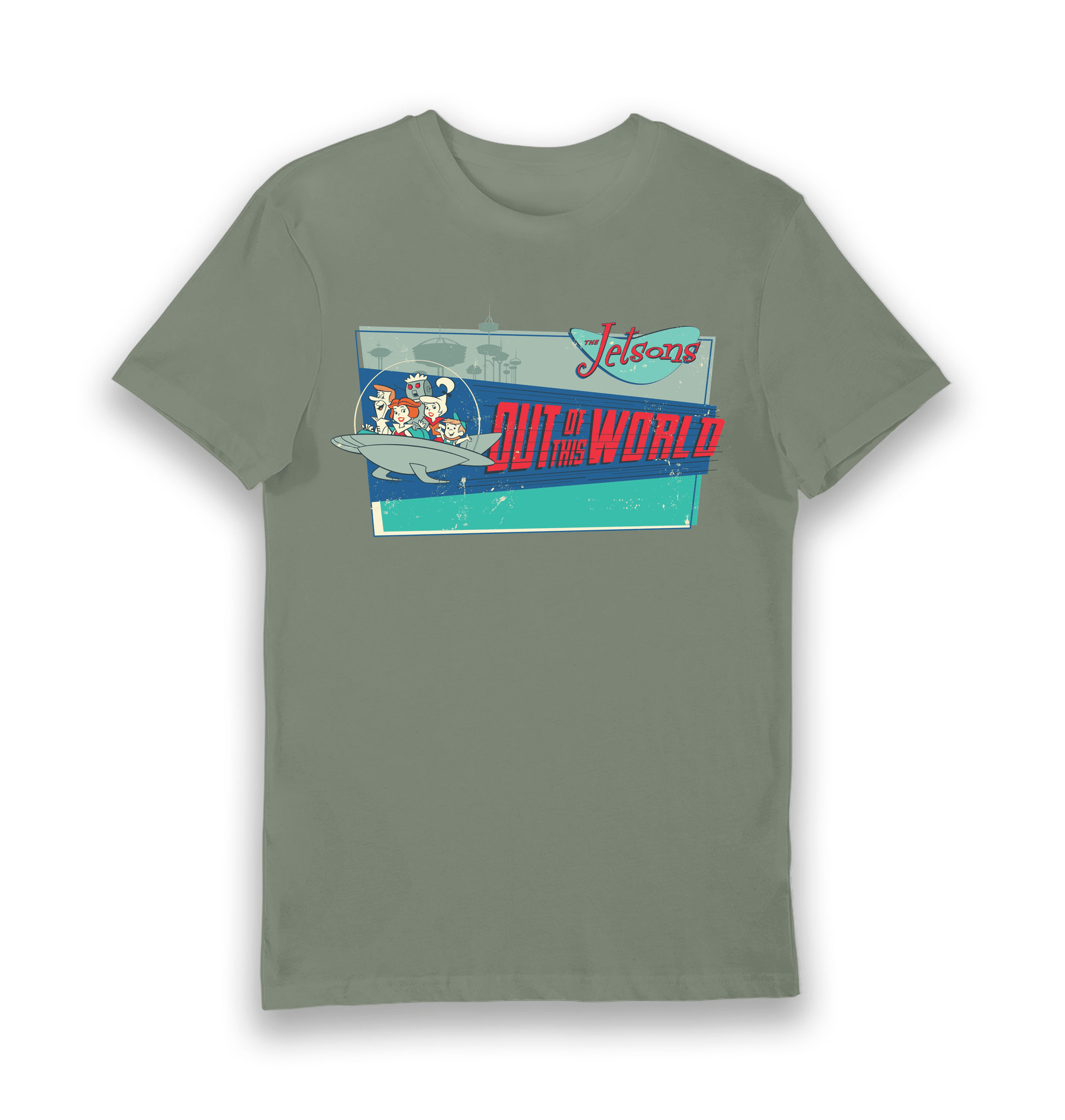 Khaki Printed T-shirt Front