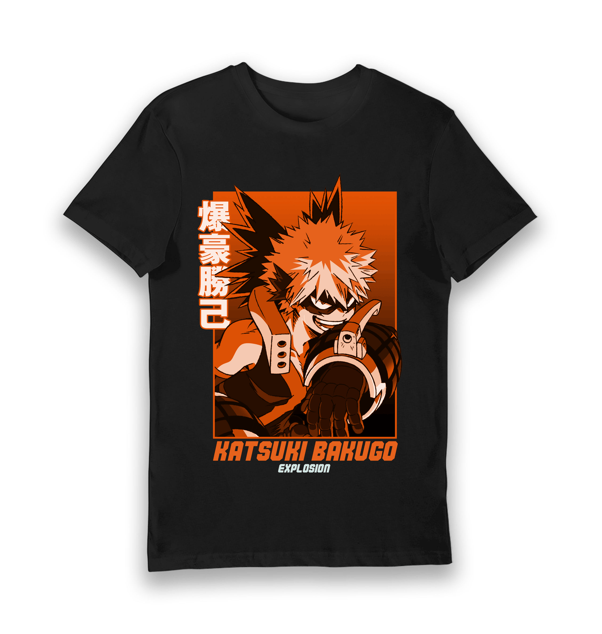 Black Printed T-shirt Front
