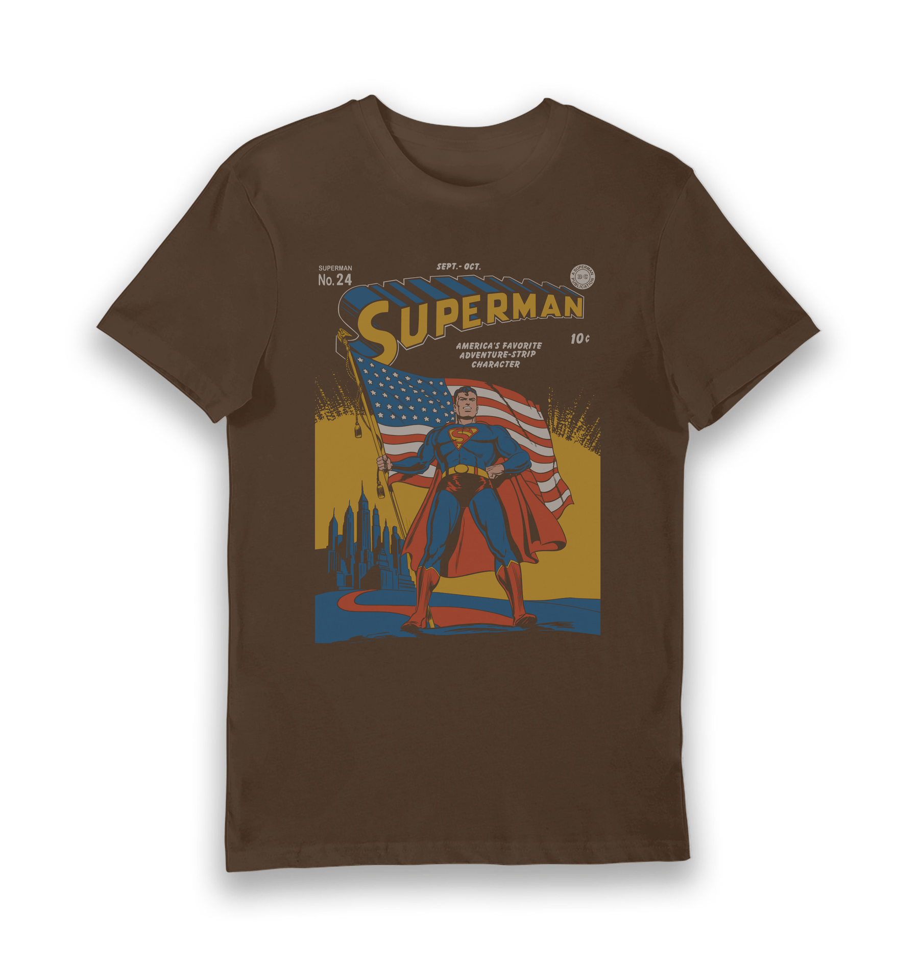 Brown Printed T-shirt Front
