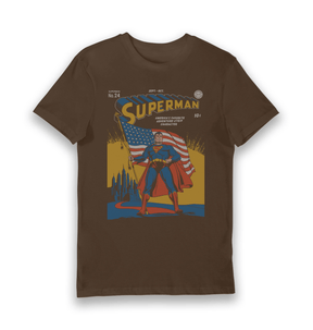 Brown Printed T-shirt Front