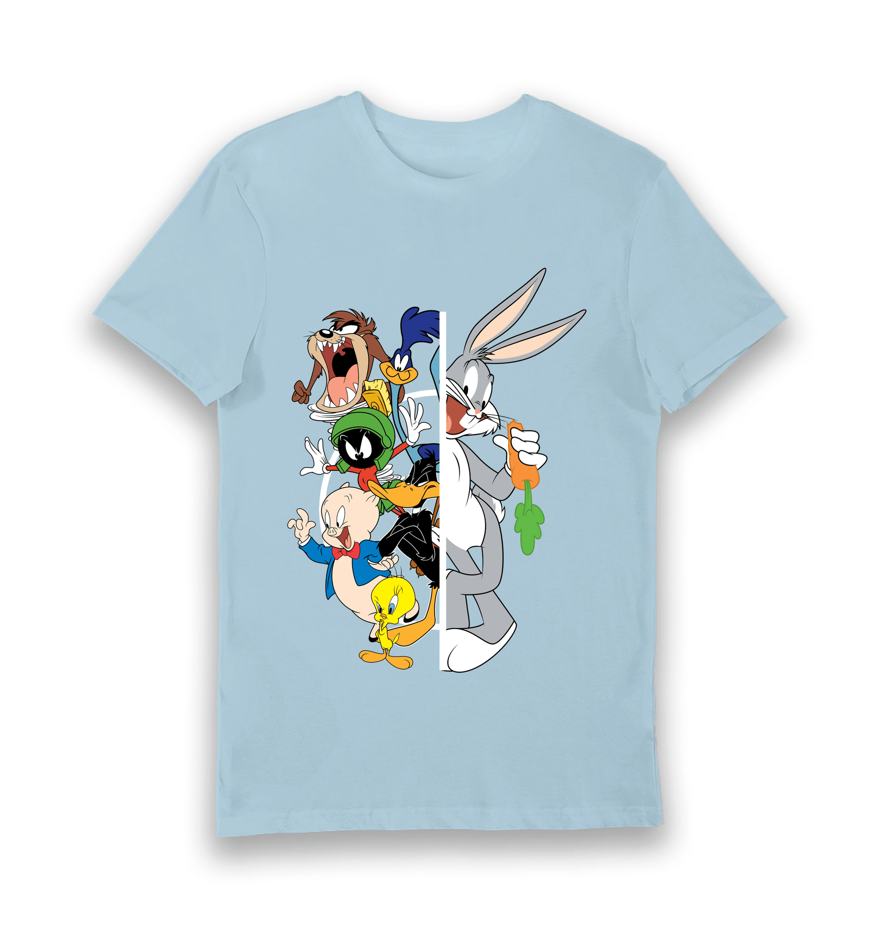 Light Blue Printed T-shirt Front