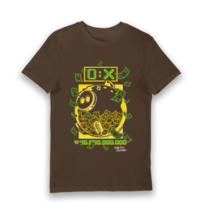 Brown Printed T-shirt Front