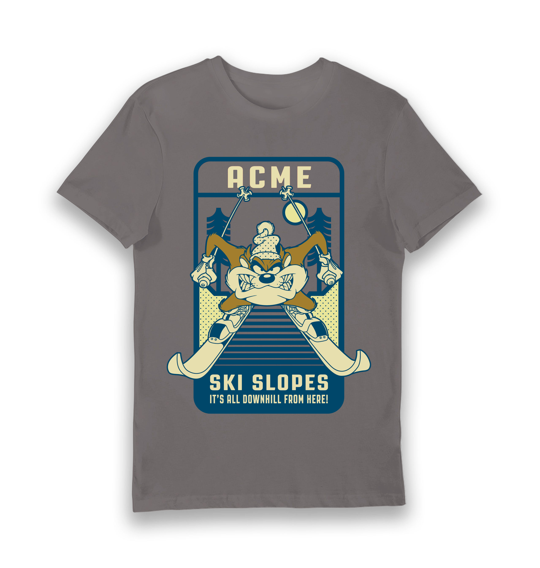 Charcoal Printed T-shirt Front