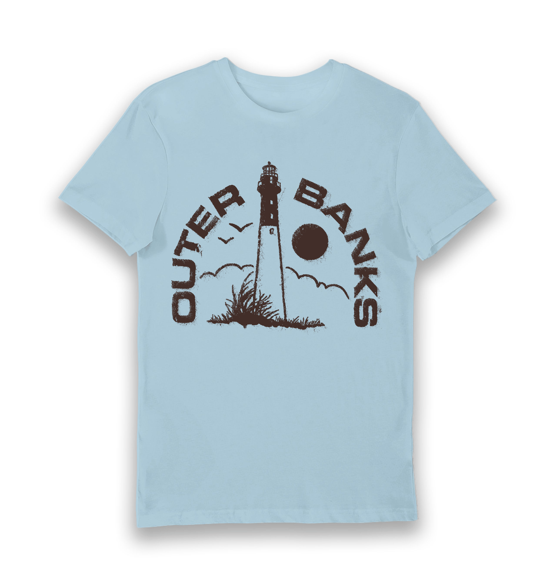 Light Blue Printed T-shirt Front