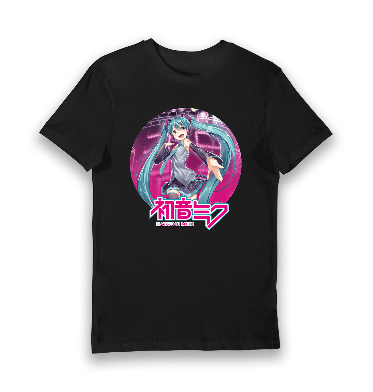 Black Printed T-shirt Front