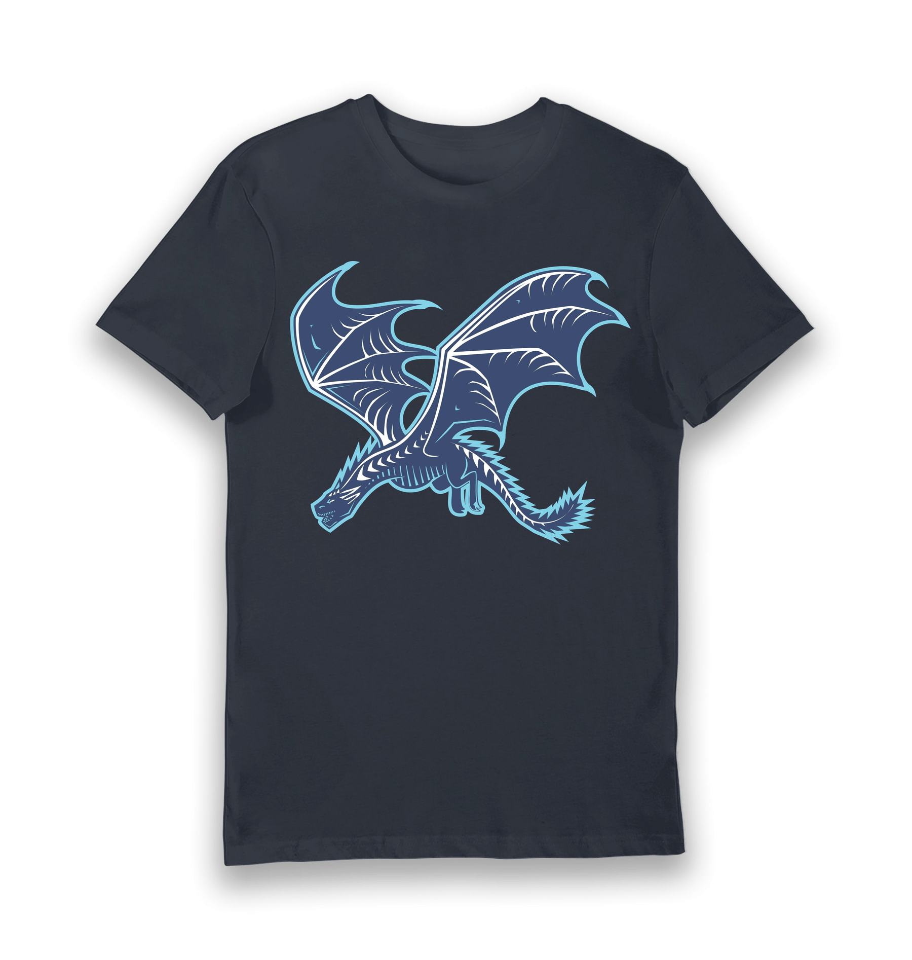 Navy Printed T-shirt Front