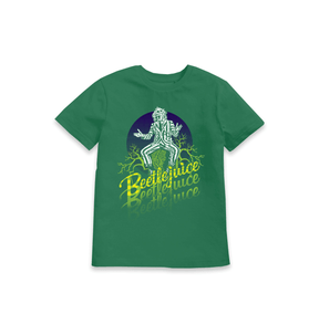 Green Printed Kids T-Shirt Front