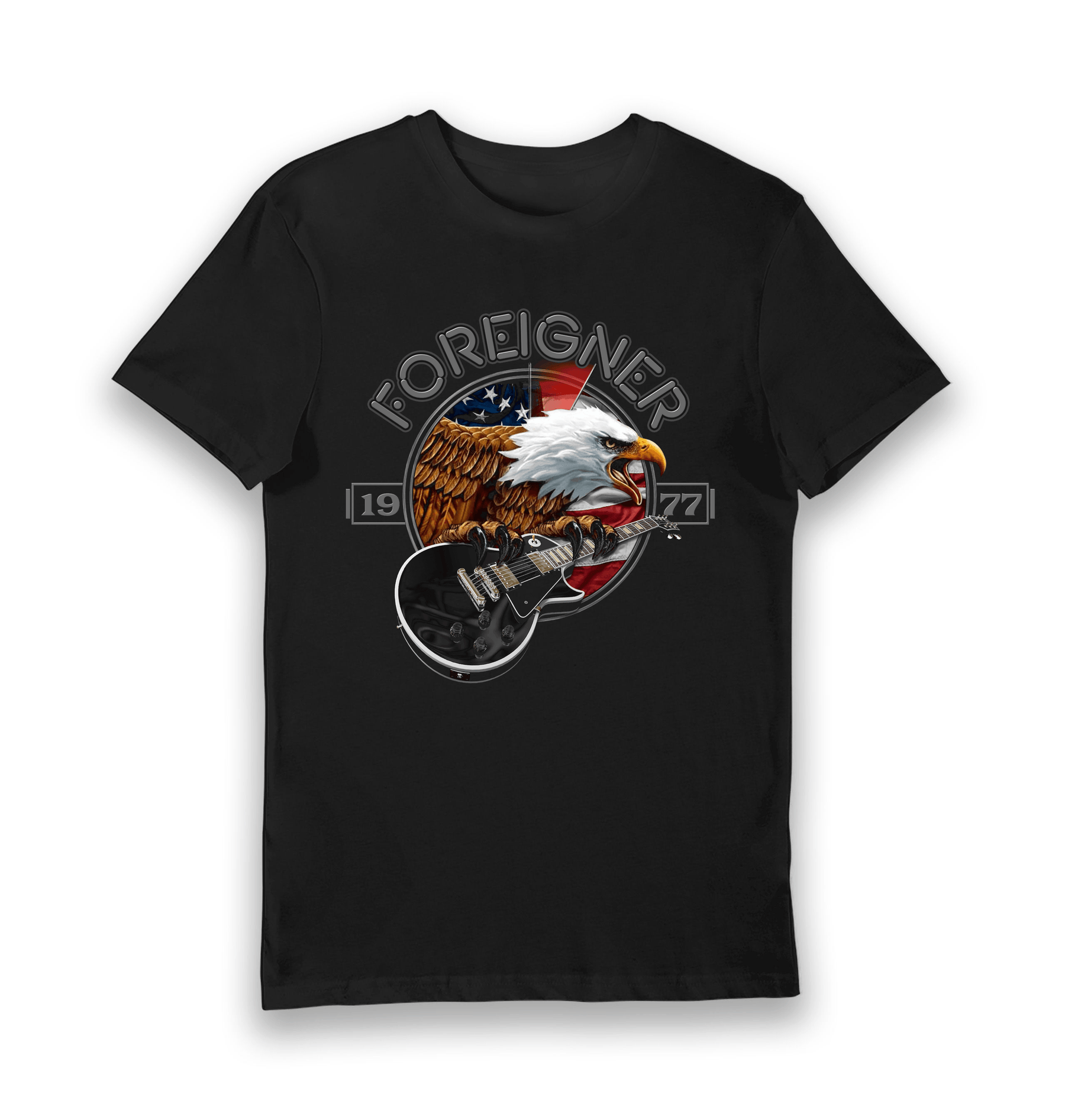 Black Printed T-shirt Front