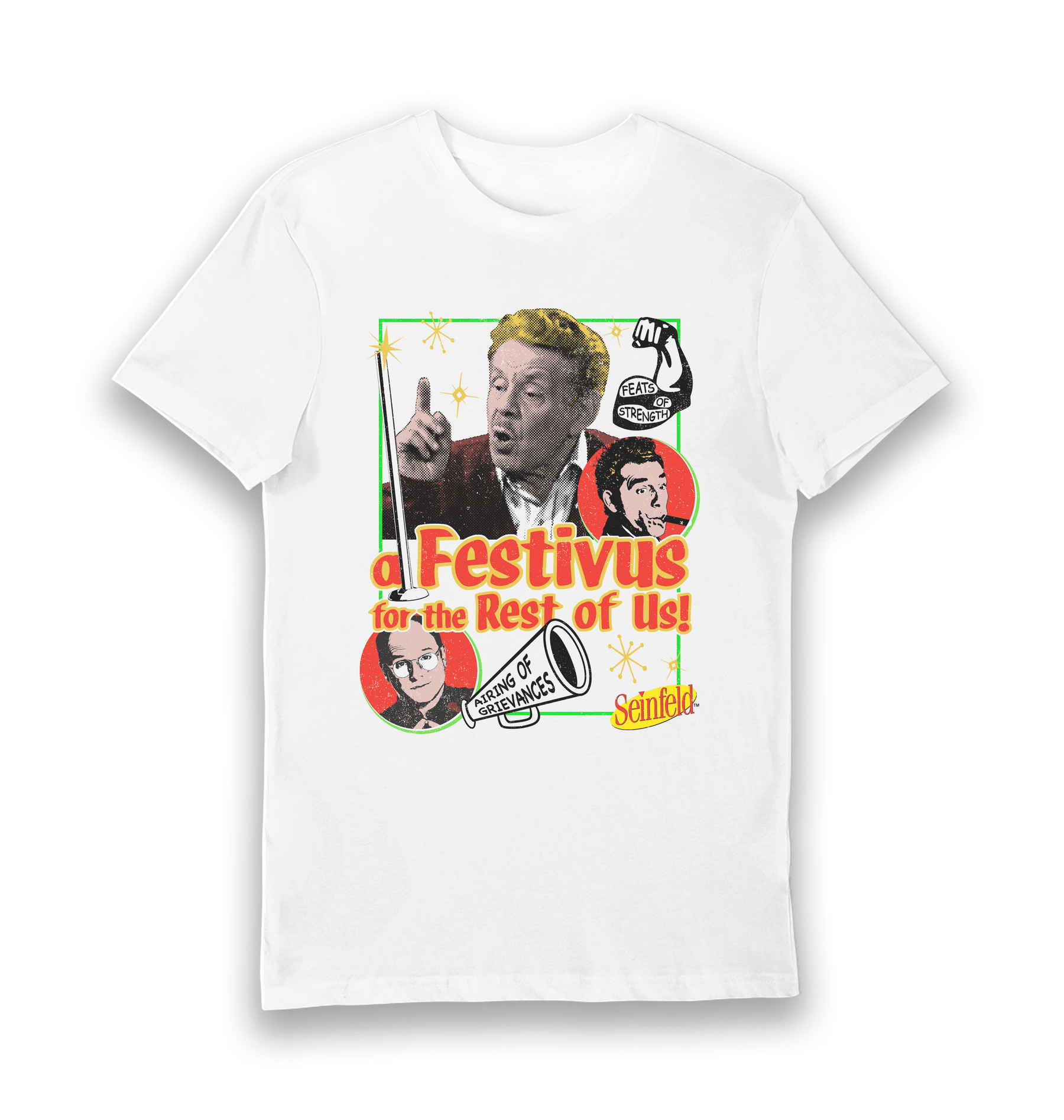 White Printed T-shirt Front