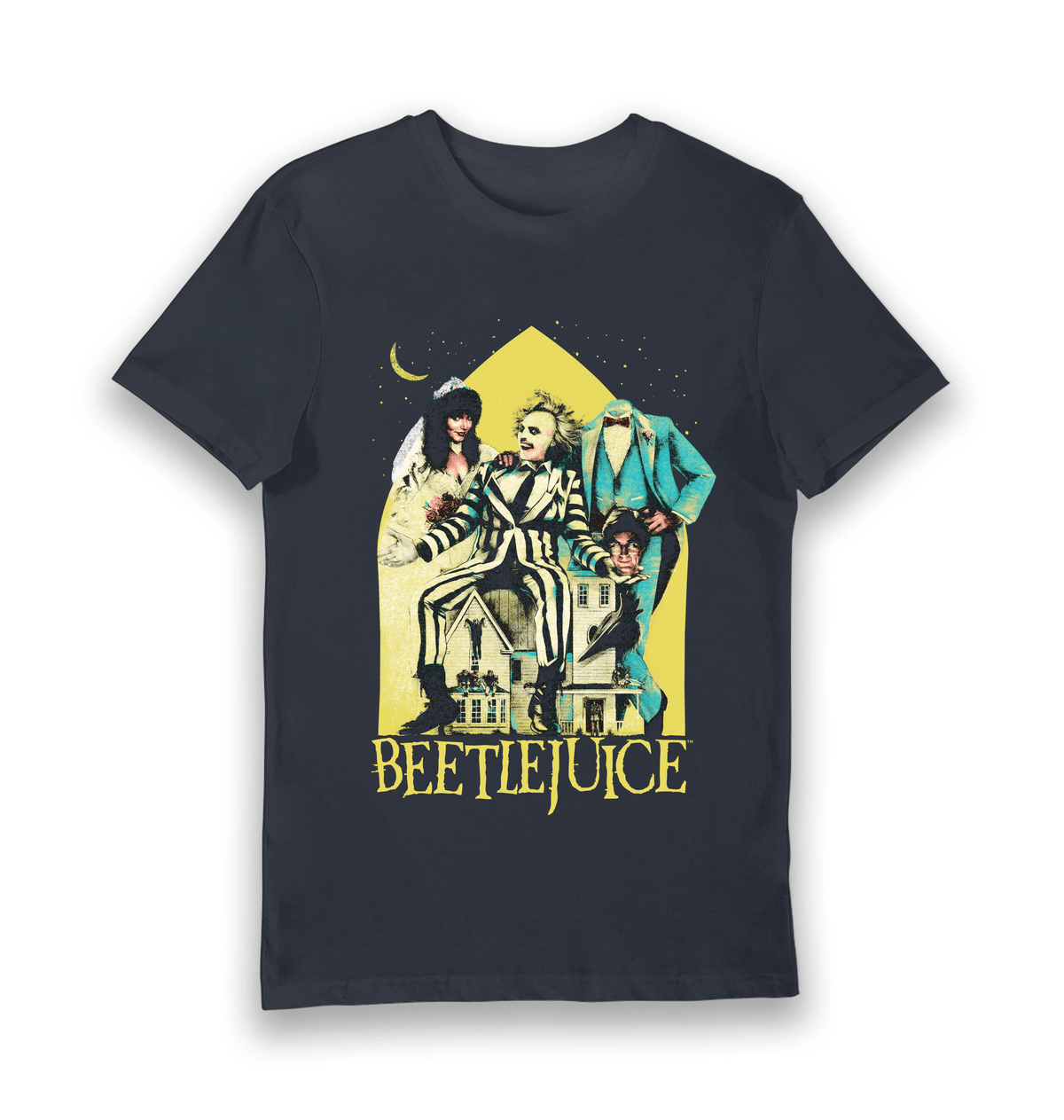 Navy Printed T-shirt Front
