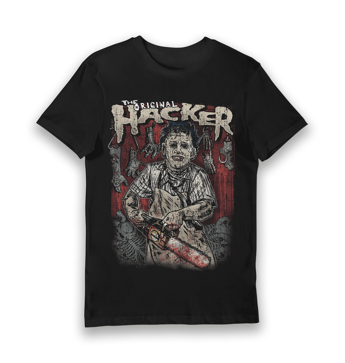 Black Printed T-shirt Front
