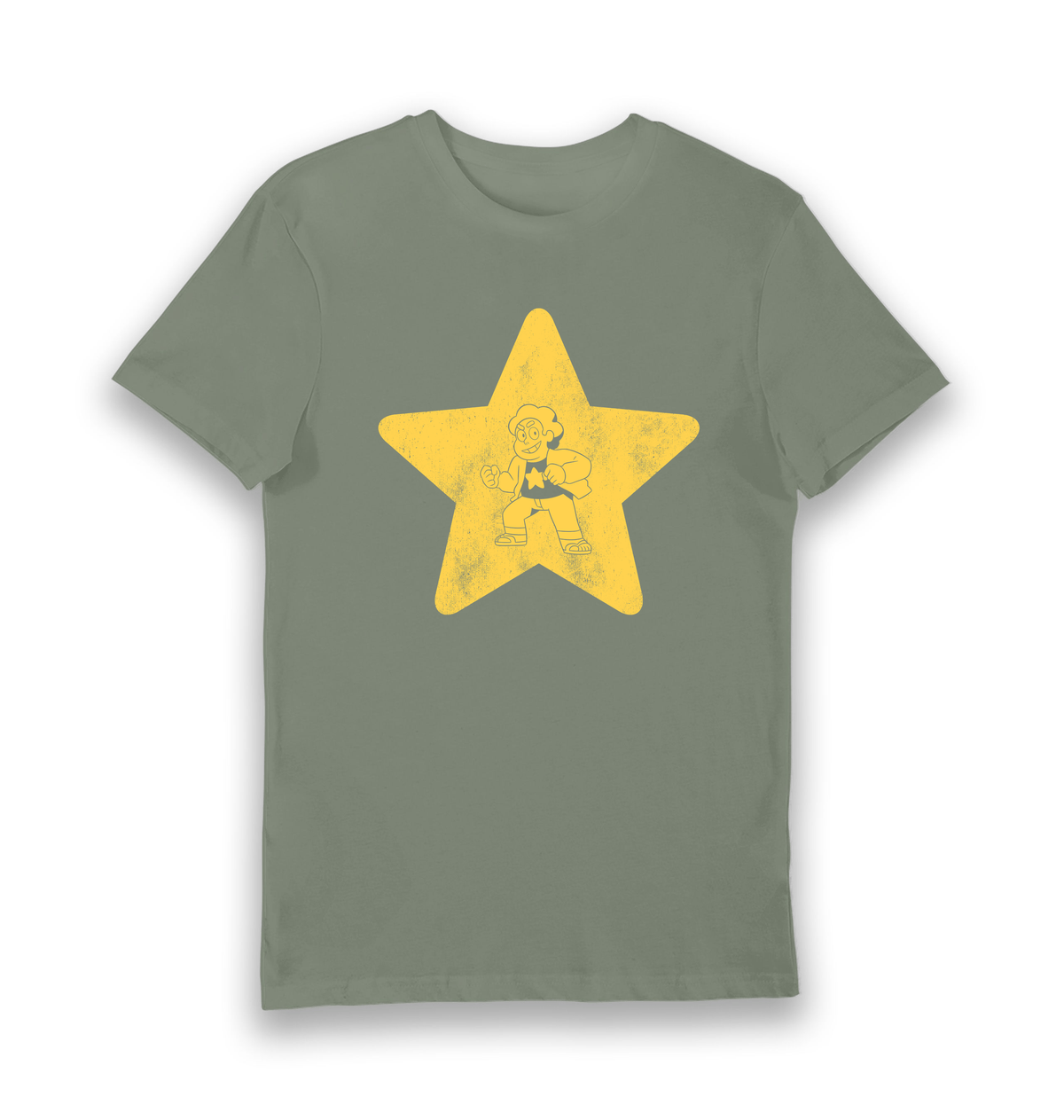 Khaki Printed T-shirt Front