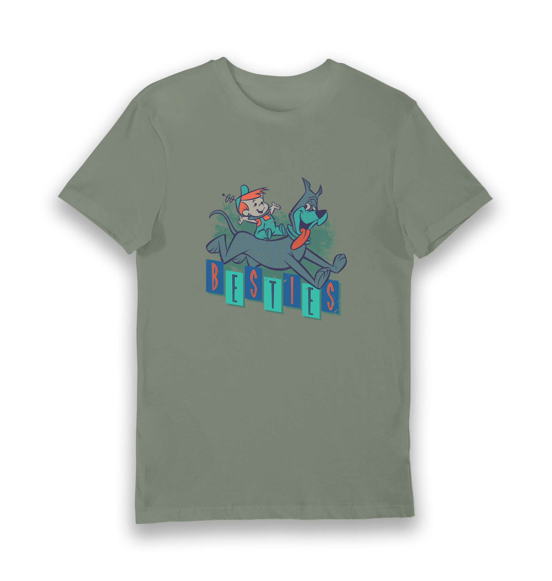 Khaki Printed T-shirt Front