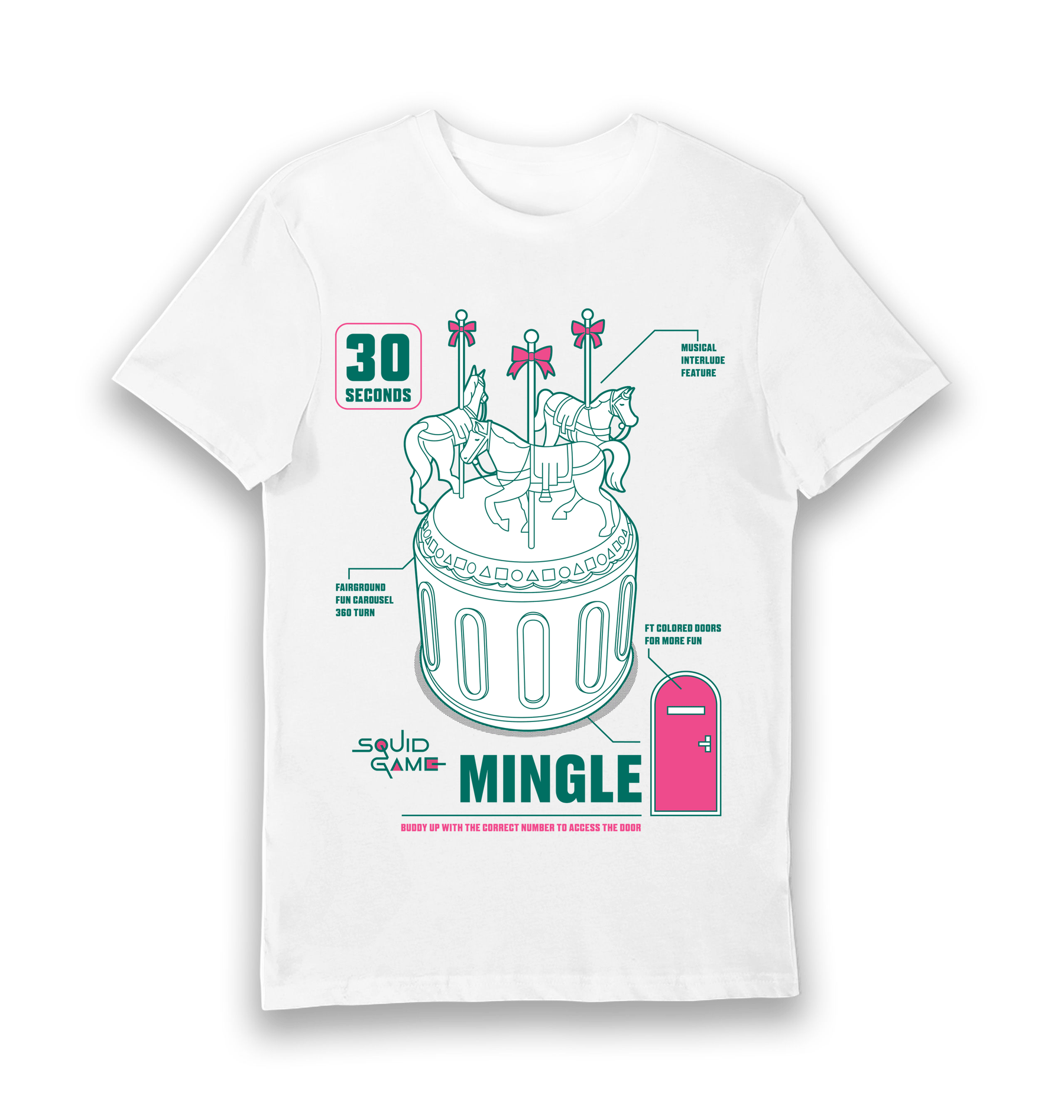 White Printed T-shirt Front