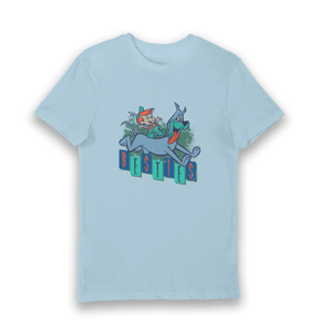 Light Blue Printed T-shirt Front