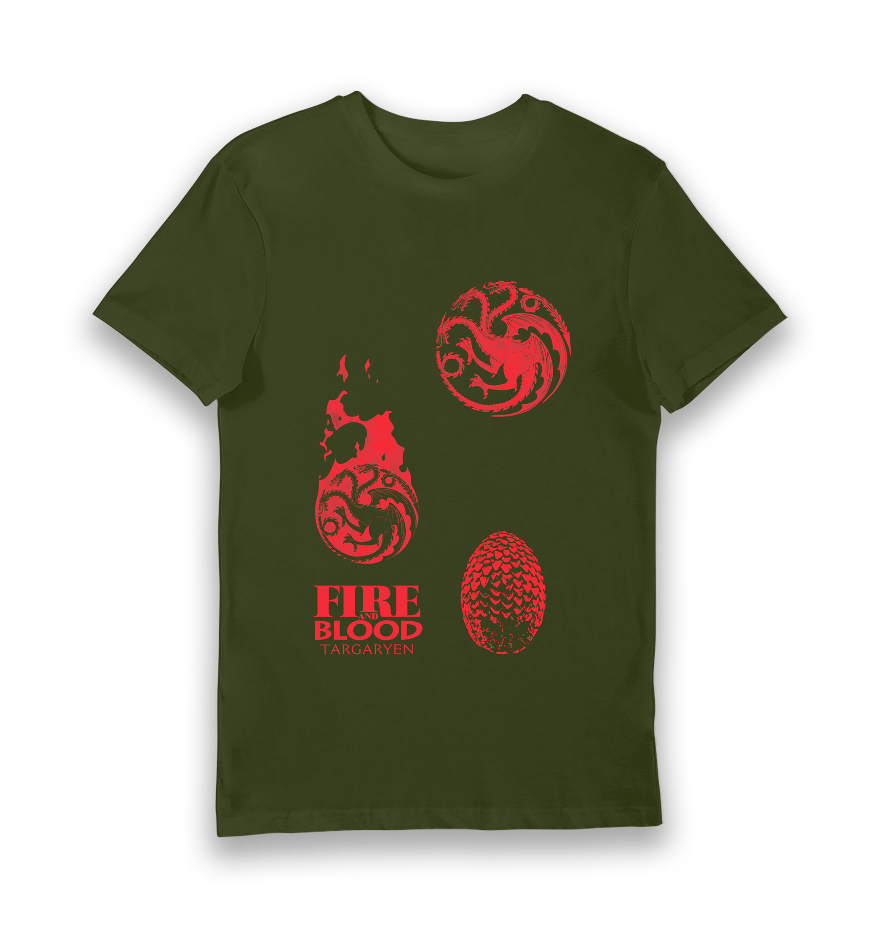 Forest Green Printed T-shirt Front