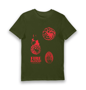 Forest Green Printed T-shirt Front