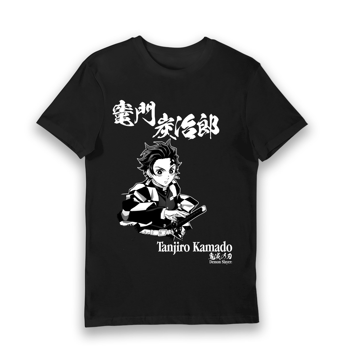 Black Printed T-shirt Front