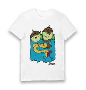 White Printed T-shirt Front