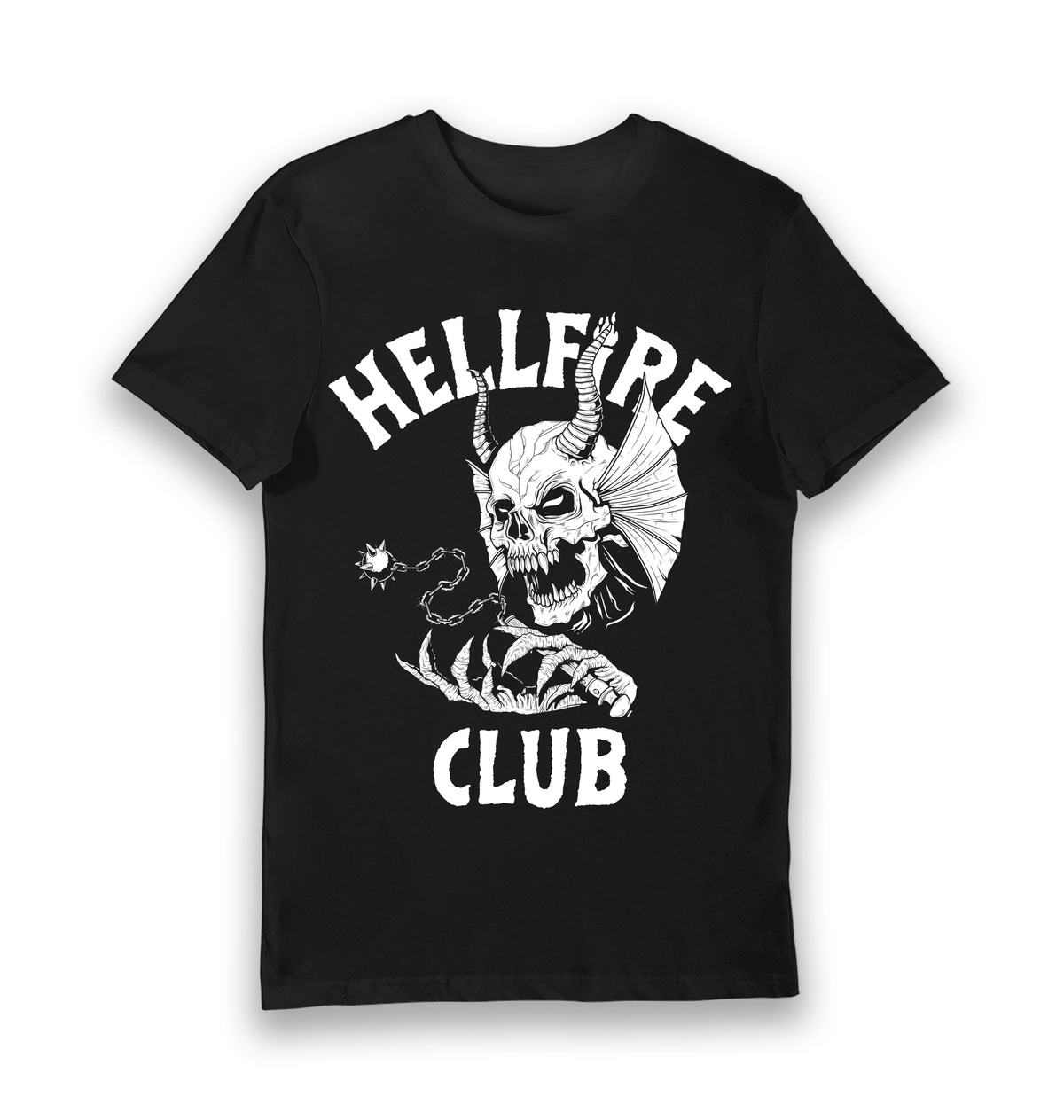 Black Printed T-shirt Front