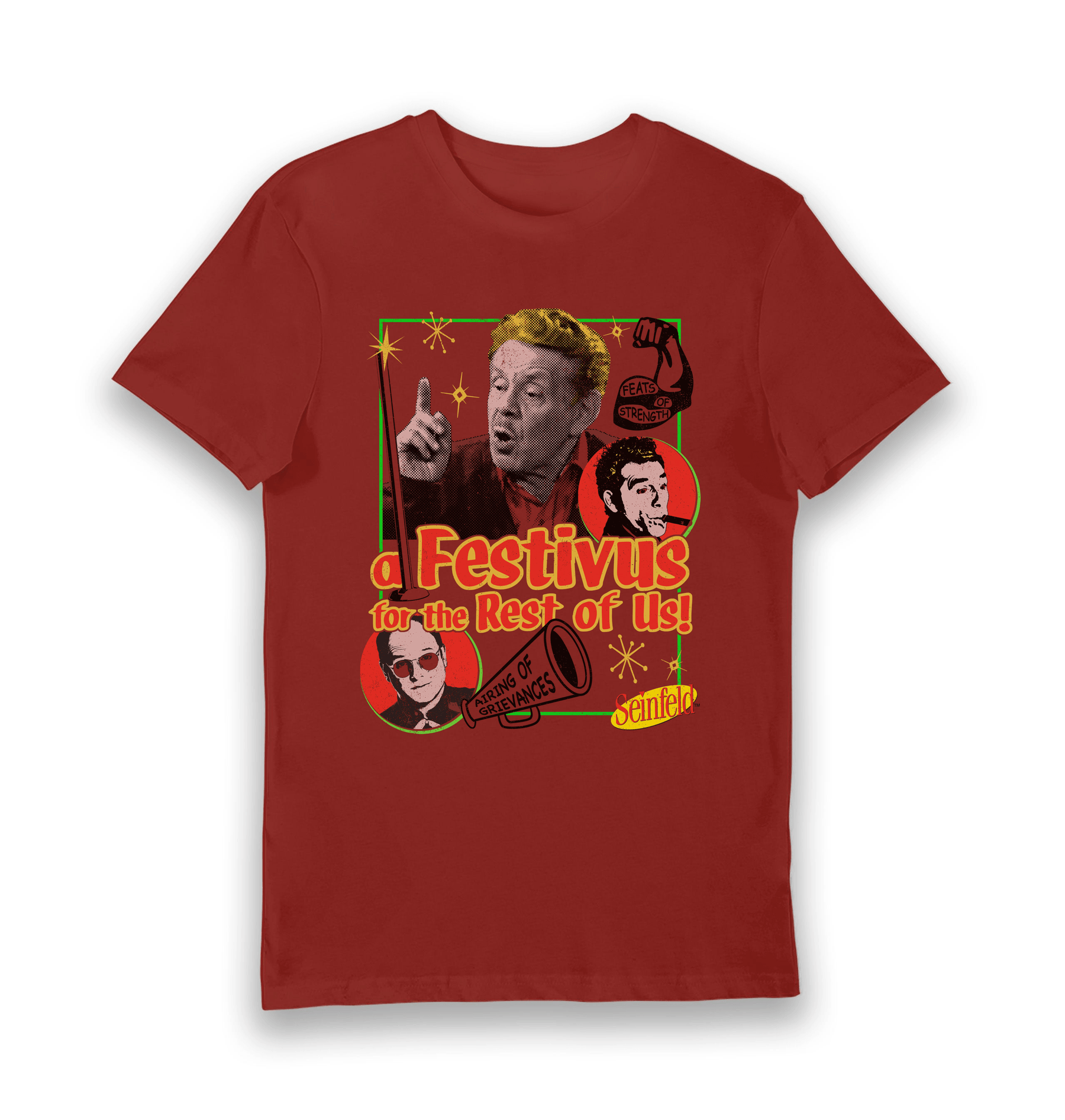 Brick Red Printed T-shirt Front